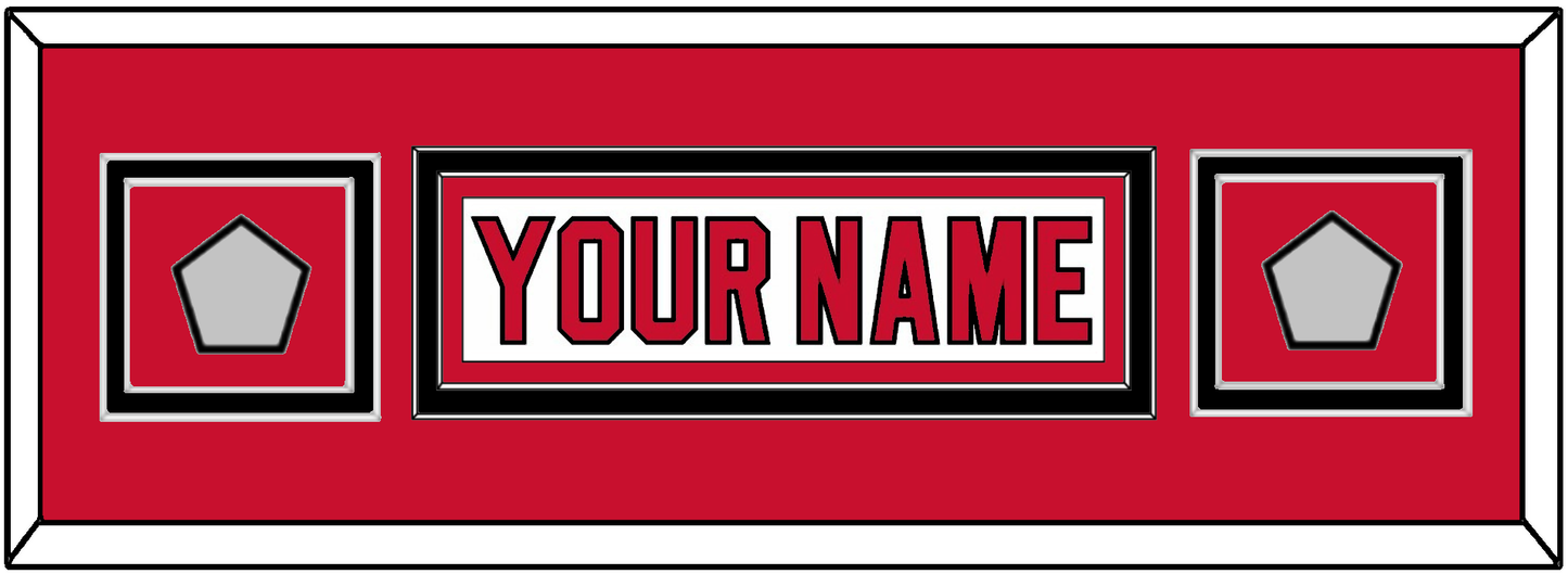 New Jersey Nameplate & 2 Stanley Cup Finals Patches - Home White (1992-2007) - Signature Tier 4