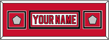 New Jersey Nameplate & 2 Stanley Cup Finals Patches - Home White (1992-2007) - Signature Tier 4