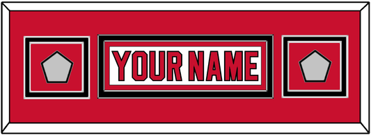 New Jersey Nameplate & 2 Stanley Cup Finals Patches - Home White (1992-2007) - Signature Tier 4