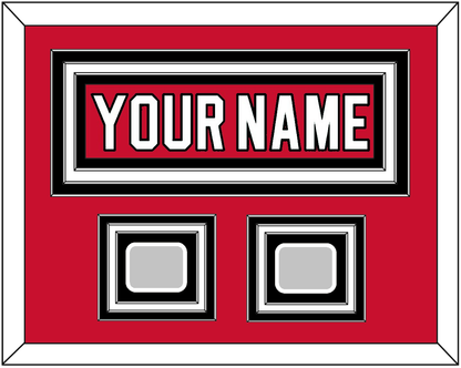 New Jersey Nameplate & 2 Stanley Cup Finals Patches - Road Red (1992-2007) - Premier Tier 1