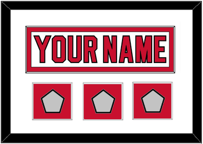 New Jersey Nameplate & 3 Stanley Cup Finals Patches - Home White (1992-2007) - Essential Tier 1