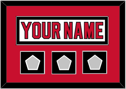 New Jersey Nameplate & 3 Stanley Cup Finals Patches - Home White (1992-2007) - Essential Tier 2