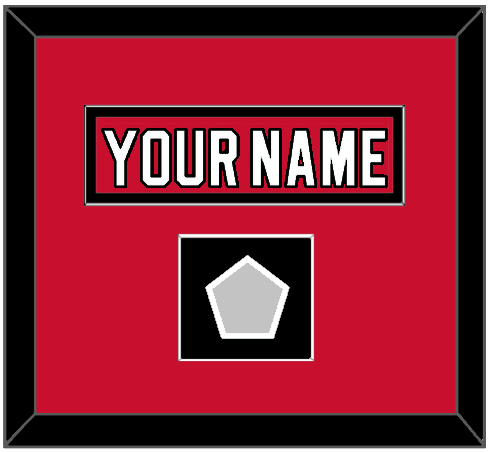 New Jersey Nameplate & 1995 Stanley Cup Champions Patch - Road Red (1992-2007) - Single Mat 2