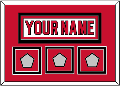 New Jersey Nameplate & 3 Stanley Cup Finals Patches - Home White (1992-2007) - Signature Tier 2