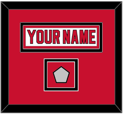 New Jersey Nameplate & Stanley Cup Finals Patch - Home White (1992-2007) - Signature Tier 2