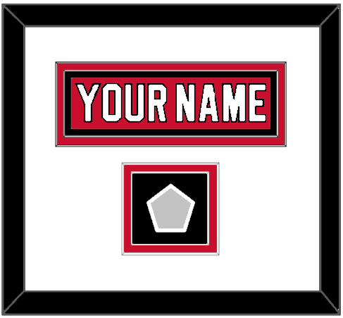 New Jersey Nameplate & Stanley Cup Finals Patch - Road Red (1992-2007) - Signature Tier 1