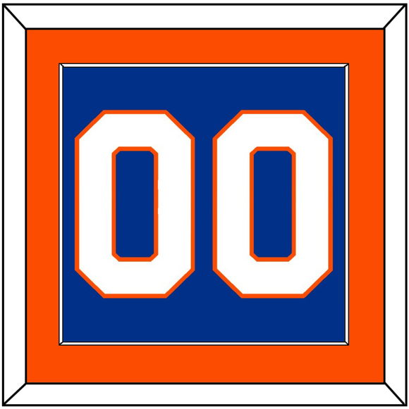 New York Number (Back) - Home Blue - Single Mat 2
