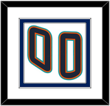 New York Number (Back) - Home White (1995-1998) - Double Mat 1