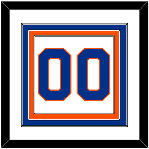 New York Number (Back) - Road White - Triple Mat 1