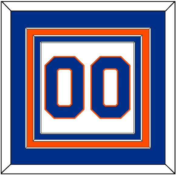 New York Number (Back) - Road White - Triple Mat 2