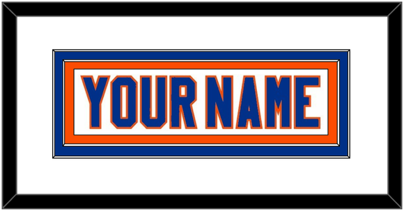 New York Nameplate - Road White - Double Mat 1