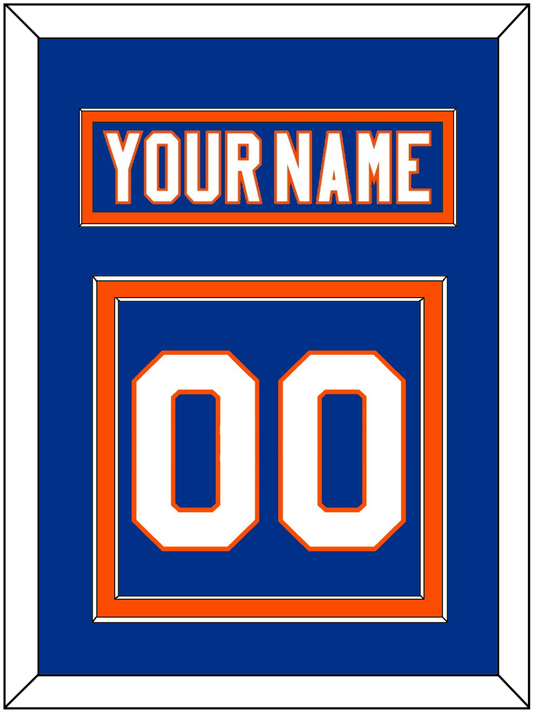 New York Nameplate & Number (Back) - Home Blue - Signature Tier 2