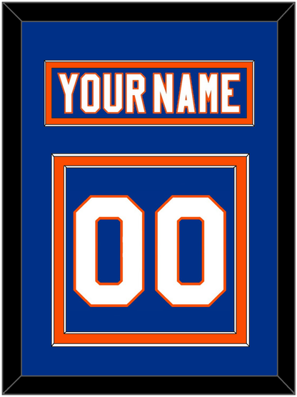 New York Nameplate & Number (Back) - Home Blue - Signature Tier 2