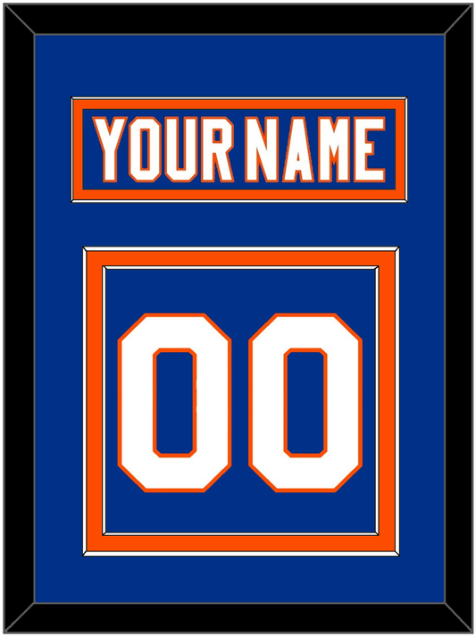 New York Nameplate & Number (Back) - Home Blue - Signature Tier 2