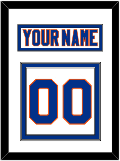 New York Nameplate & Number (Back) - Road White - Signature Tier 1