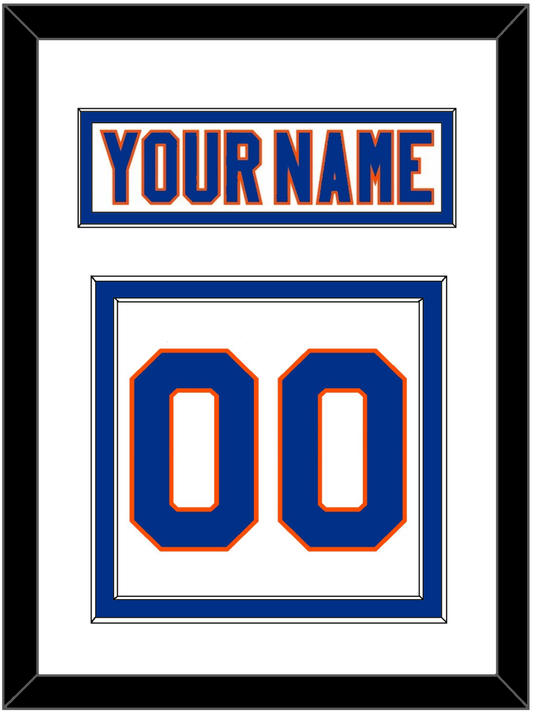 New York Nameplate & Number (Back) - Road White - Signature Tier 1