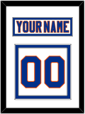 New York Nameplate & Number (Back) - Road White - Double Mat 1