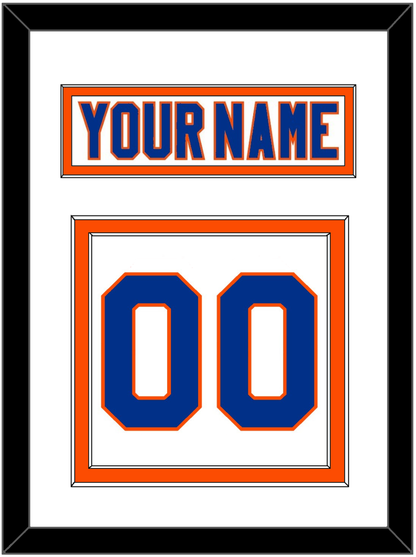 New York Nameplate & Number (Back) - Road White - Signature Tier 2