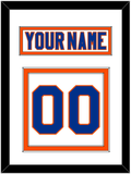 New York Nameplate & Number (Back) - Road White - Double Mat 2
