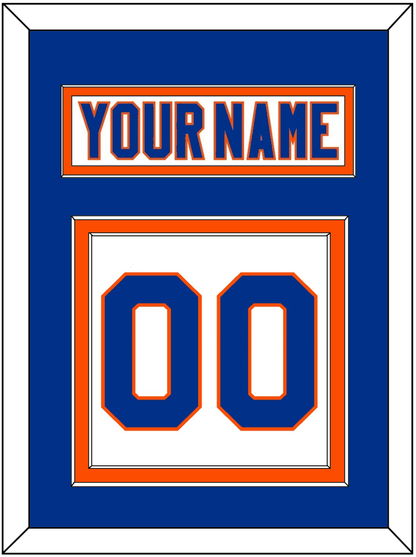 New York Nameplate & Number (Back) - Road White - Signature Tier 3
