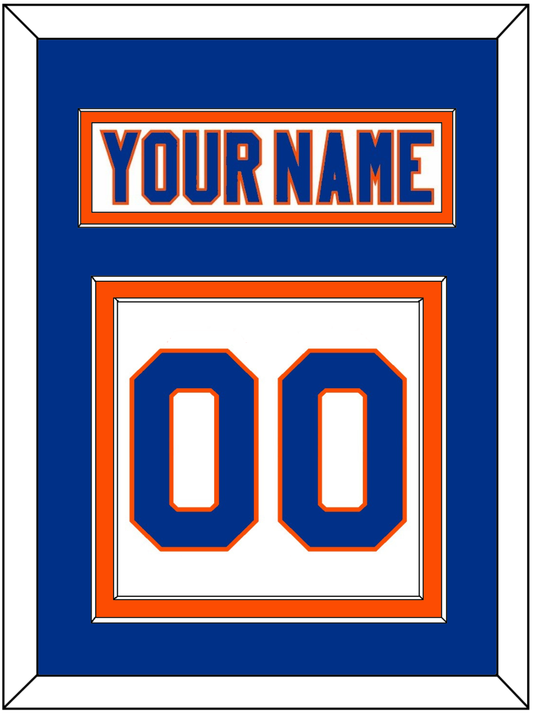 New York Nameplate & Number (Back) - Road White - Signature Tier 3