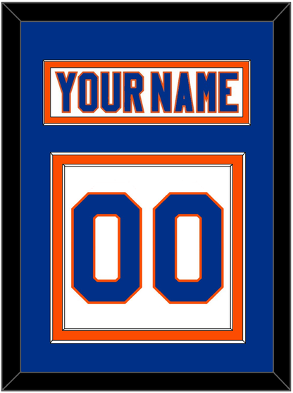 New York Nameplate & Number (Back) - Road White - Signature Tier 3