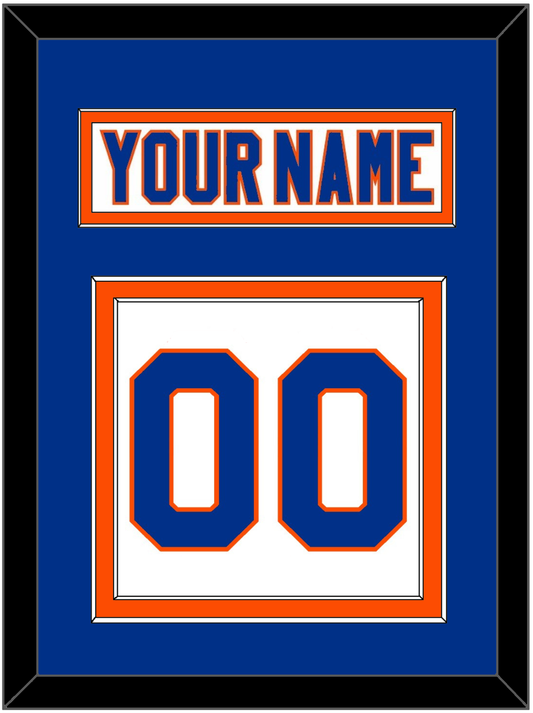 New York Nameplate & Number (Back) - Road White - Signature Tier 3