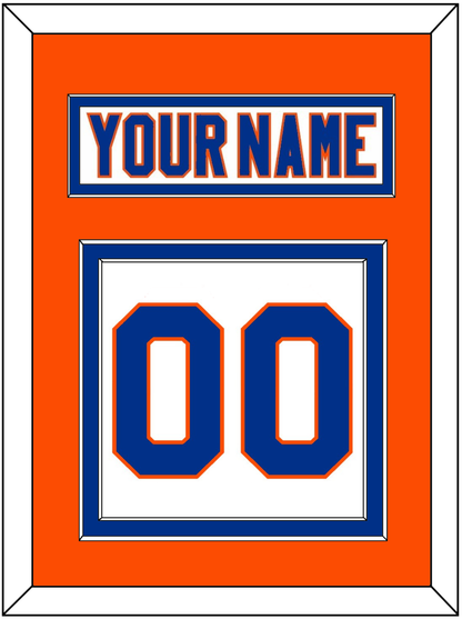New York Nameplate & Number (Back) - Road White - Signature Tier 4