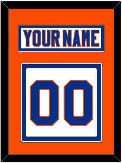 New York Nameplate & Number (Back) - Road White - Signature Tier 4