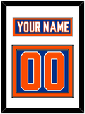 New York Nameplate & Number (Back) - Alternate Blue - Double Mat 1