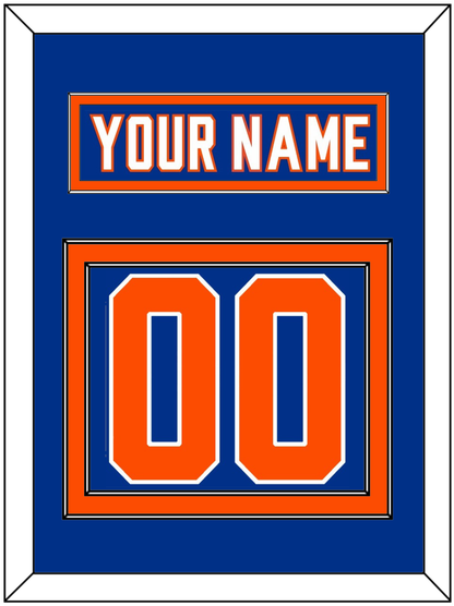 New York Nameplate & Number (Back) - Alternate Blue - Signature Tier 2