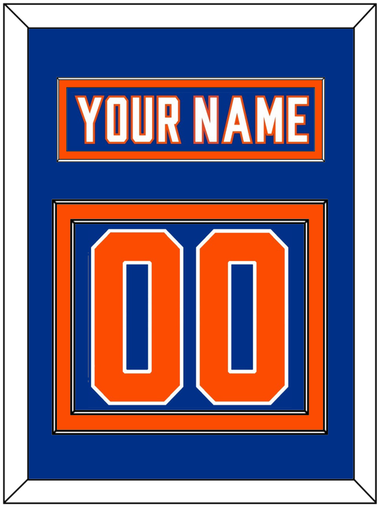 New York Nameplate & Number (Back) - Alternate Blue - Signature Tier 2