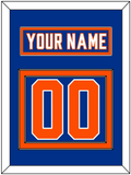 New York Nameplate & Number (Back) - Alternate Blue - Double Mat 2