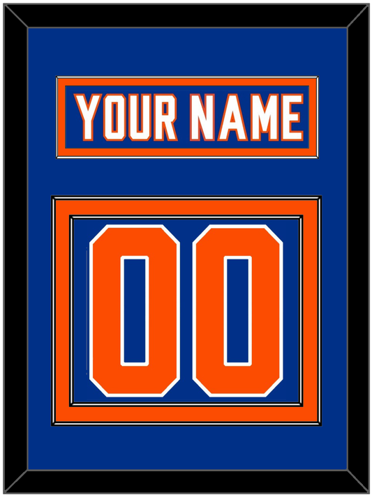 New York Nameplate & Number (Back) - Alternate Blue - Signature Tier 2