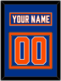 New York Nameplate & Number (Back) - Alternate Blue - Double Mat 2