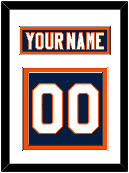 New York Nameplate & Number (Back) - Home Blue (2007-2010) - Signature Tier 1
