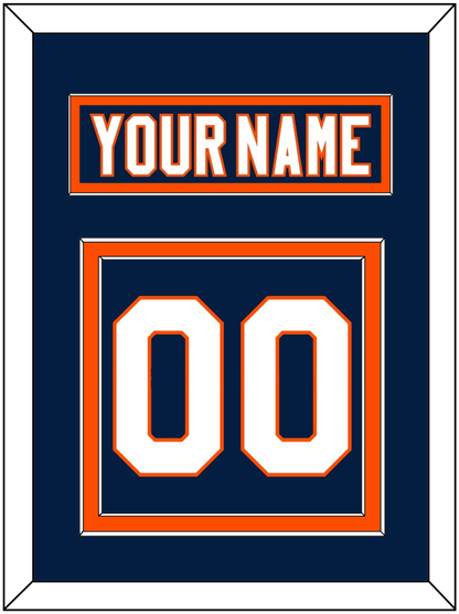 New York Nameplate & Number (Back) - Home Blue (2007-2010) - Signature Tier 2