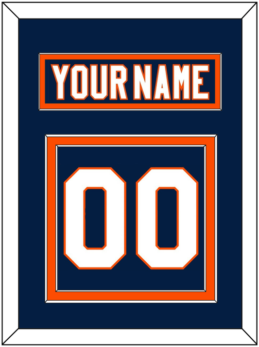 New York Nameplate & Number (Back) - Road/Home Blue (1998-2007) - Signature Tier 2