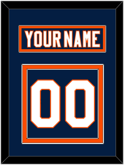 New York Nameplate & Number (Back) - Home Blue (2007-2010) - Signature Tier 2