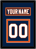 New York Nameplate & Number (Back) - Home Blue (2007-2010) - Double Mat 2
