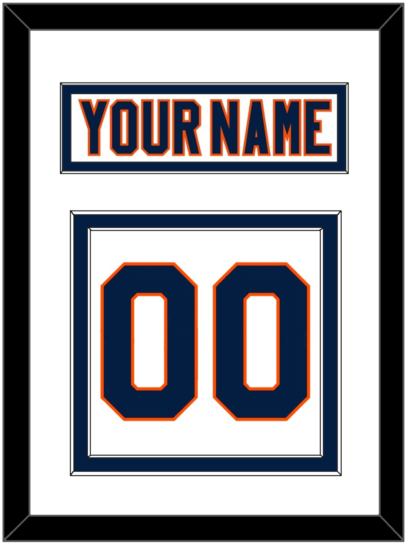 New York Nameplate & Number (Back) - Road White (2007-2010) - Signature Tier 1