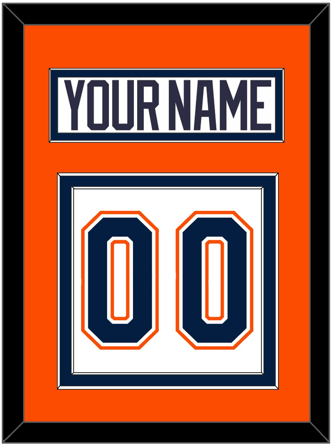 New York Nameplate & Number (Back) - Home/Road White (1998-2007) - Signature Tier 3