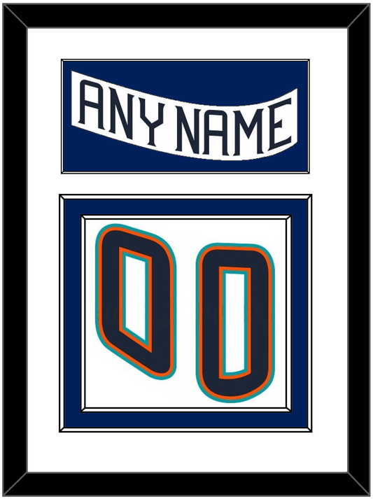 New York Nameplate & Number (Back) - Home White (1995-1998) - Signature Tier 1