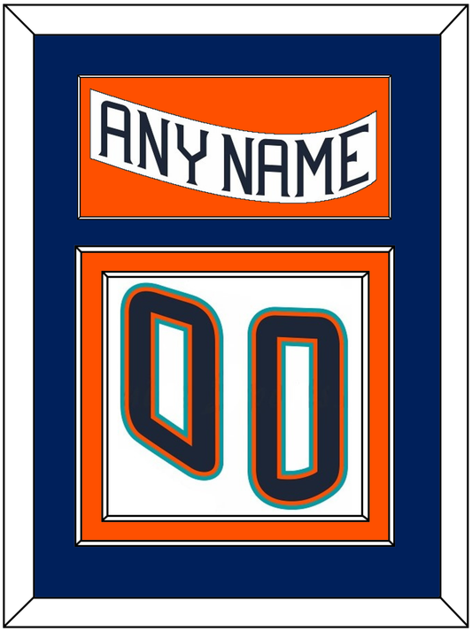New York Nameplate & Number (Back) - Home White (1995-1998) - Signature Tier 2