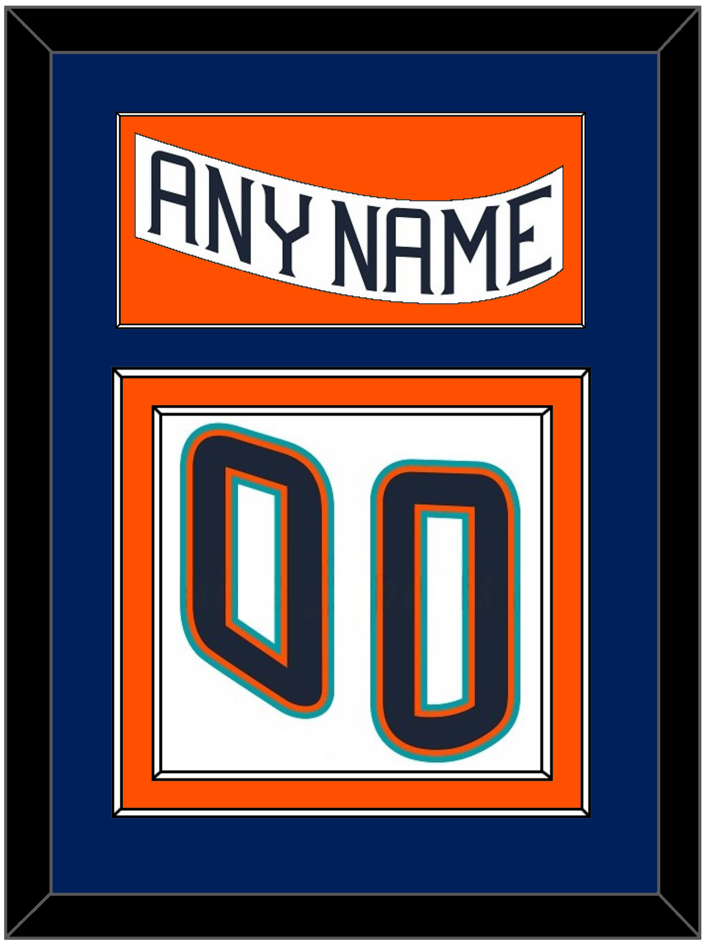 New York Nameplate & Number (Back) - Home White (1995-1998) - Signature Tier 2