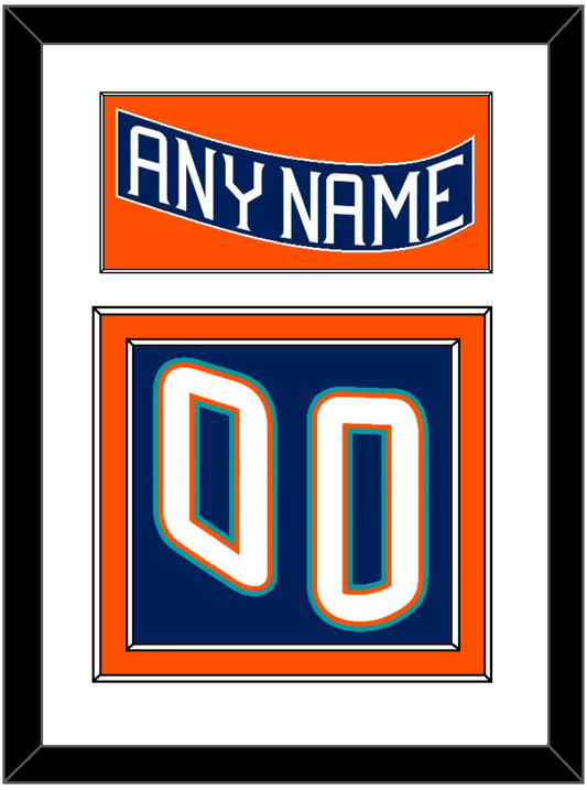 New York Nameplate & Number (Back) - Road Blue (1995-1998) - Signature Tier 1