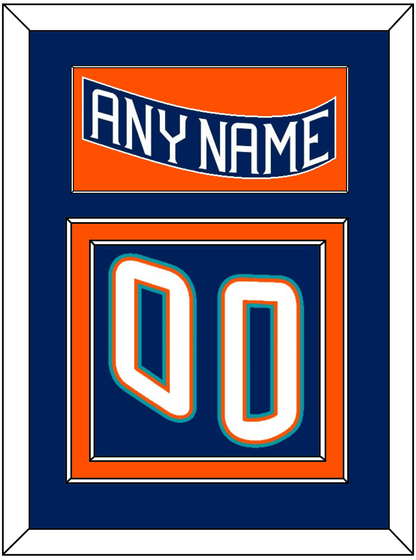 New York Nameplate & Number (Back) - Road Blue (1995-1998) - Signature Tier 2