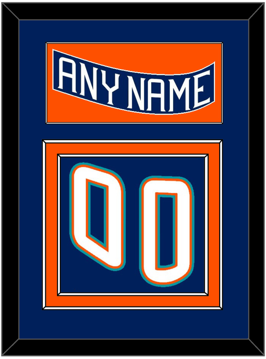 New York Nameplate & Number (Back) - Road Blue (1995-1998) - Signature Tier 2