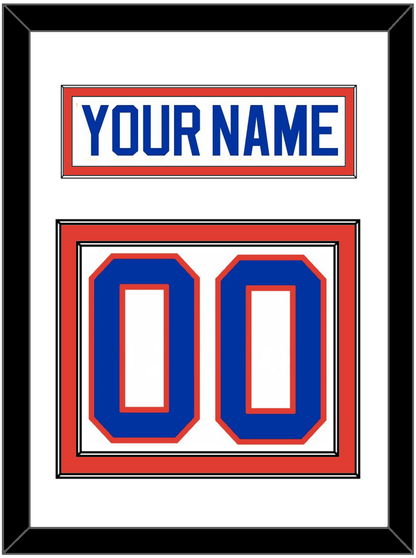 New York Nameplate & Number (Back) - Home White (1984-1995) - Signature Tier 1
