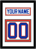 New York Nameplate & Number (Back) - Home White (1984-1995) - Double Mat 1